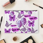 Invisible Illness Collage Cosmetic Bag (Large) Back