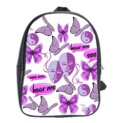 Invisible Illness Collage School Bag (large)