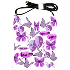 Invisible Illness Collage Shoulder Sling Bag by FunWithFibro