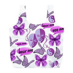 Invisible Illness Collage Reusable Bag (l)