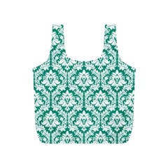 Emerald Green Damask Pattern Full Print Recycle Bag (s)