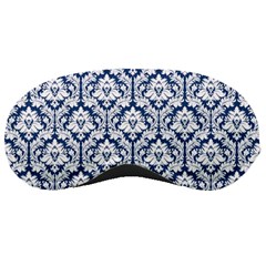 White On Blue Damask Sleeping Mask by Zandiepants