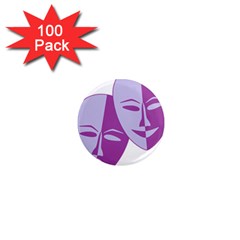 Comedy & Tragedy Of Chronic Pain 1  Mini Button Magnet (100 Pack)