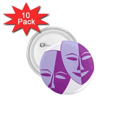 Comedy & Tragedy Of Chronic Pain 1 75  Button (10 Pack)