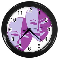 Comedy & Tragedy Of Chronic Pain Wall Clock (black)