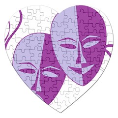 Comedy & Tragedy Of Chronic Pain Jigsaw Puzzle (heart) by FunWithFibro