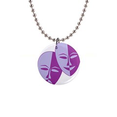 Comedy & Tragedy Of Chronic Pain Button Necklace