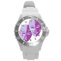 Comedy & Tragedy Of Chronic Pain Plastic Sport Watch (large)