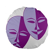 Comedy & Tragedy Of Chronic Pain 15  Premium Round Cushion  by FunWithFibro