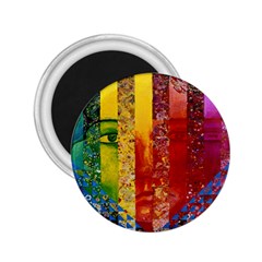 Conundrum I, Abstract Rainbow Woman Goddess  2 25  Button Magnet