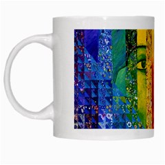 Conundrum I, Abstract Rainbow Woman Goddess  White Coffee Mug by DianeClancy