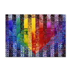 Conundrum I, Abstract Rainbow Woman Goddess  A4 Sticker 10 Pack by DianeClancy