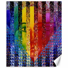 Conundrum I, Abstract Rainbow Woman Goddess  Canvas 8  X 10  (unframed) by DianeClancy