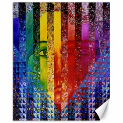 Conundrum I, Abstract Rainbow Woman Goddess  Canvas 16  X 20  (unframed) by DianeClancy