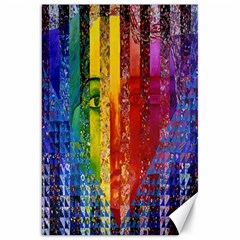 Conundrum I, Abstract Rainbow Woman Goddess  Canvas 20  X 30  (unframed) by DianeClancy