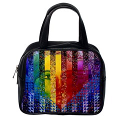 Conundrum I, Abstract Rainbow Woman Goddess  Classic Handbag (one Side) by DianeClancy