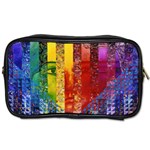 Conundrum I, Abstract Rainbow Woman Goddess  Travel Toiletry Bag (Two Sides) Front