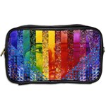 Conundrum I, Abstract Rainbow Woman Goddess  Travel Toiletry Bag (Two Sides) Back