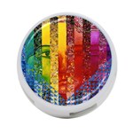 Conundrum I, Abstract Rainbow Woman Goddess  4-Port USB Hub (Two Sides) Back