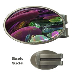 Creation Of The Rainbow Galaxy, Abstract Money Clip (oval)