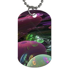 Creation Of The Rainbow Galaxy, Abstract Dog Tag (one Sided) by DianeClancy