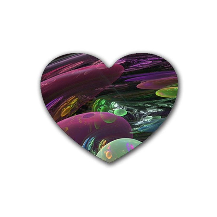 Creation Of The Rainbow Galaxy, Abstract Drink Coasters (Heart)