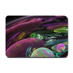 Creation Of The Rainbow Galaxy, Abstract Small Door Mat by DianeClancy