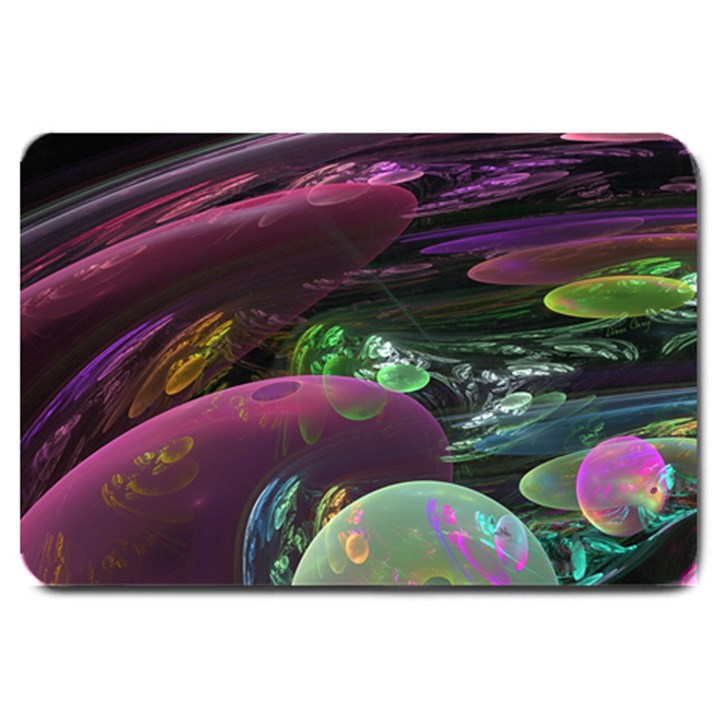 Creation Of The Rainbow Galaxy, Abstract Large Door Mat