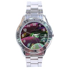 Creation Of The Rainbow Galaxy, Abstract Stainless Steel Watch by DianeClancy