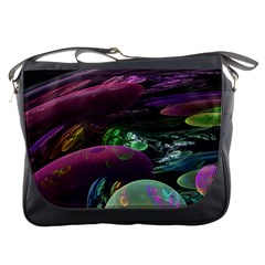 Creation Of The Rainbow Galaxy, Abstract Messenger Bag by DianeClancy