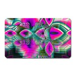 Crystal Flower Garden, Abstract Teal Violet Magnet (Rectangular) Front