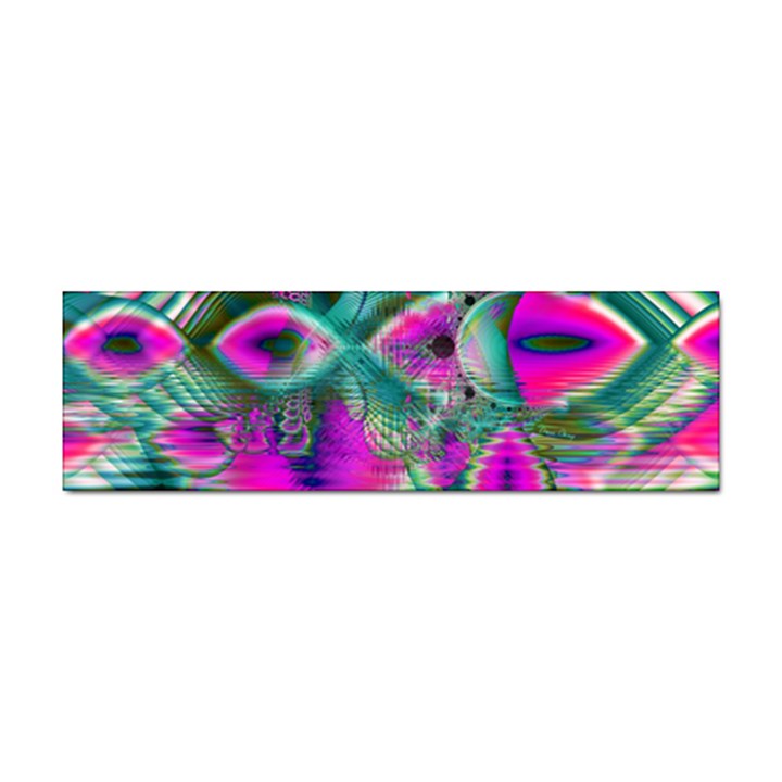 Crystal Flower Garden, Abstract Teal Violet Bumper Sticker 100 Pack