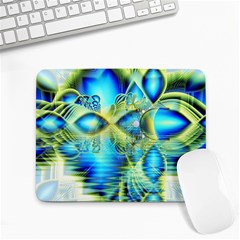 Crystal Lime Turquoise Heart Of Love, Abstract Small Mouse Pad (rectangle) by DianeClancy