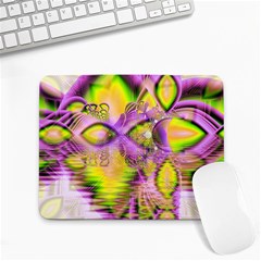 Golden Violet Crystal Heart Of Fire, Abstract Small Mousepad by DianeClancy