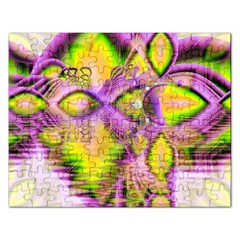 Golden Violet Crystal Heart Of Fire, Abstract Jigsaw Puzzle (rectangle) by DianeClancy