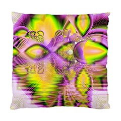 Golden Violet Crystal Heart Of Fire, Abstract Cushion Case (two Sided) 