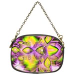 Golden Violet Crystal Heart Of Fire, Abstract Chain Purse (Two Sided)  Front