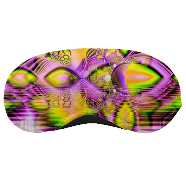 Golden Violet Crystal Heart Of Fire, Abstract Sleeping Mask