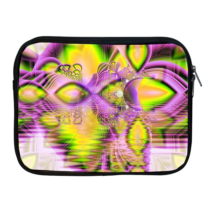 Golden Violet Crystal Heart Of Fire, Abstract Apple iPad Zipper Case