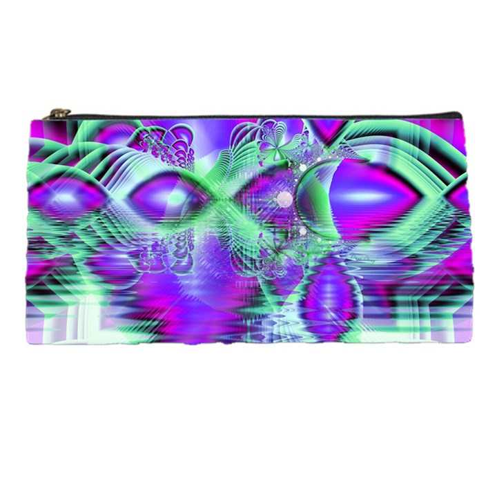 Violet Peacock Feathers, Abstract Crystal Mint Green Pencil Case