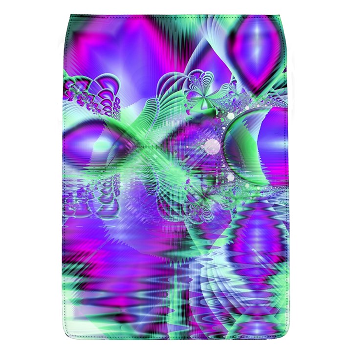 Violet Peacock Feathers, Abstract Crystal Mint Green Removable Flap Cover (Large)