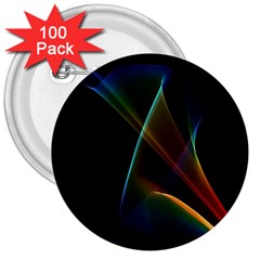 Abstract Rainbow Lily, Colorful Mystical Flower  3  Button (100 Pack)