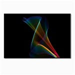 Abstract Rainbow Lily, Colorful Mystical Flower  Postcard 4 x 6  (10 Pack) Front