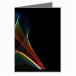 Abstract Rainbow Lily, Colorful Mystical Flower  Greeting Card Left