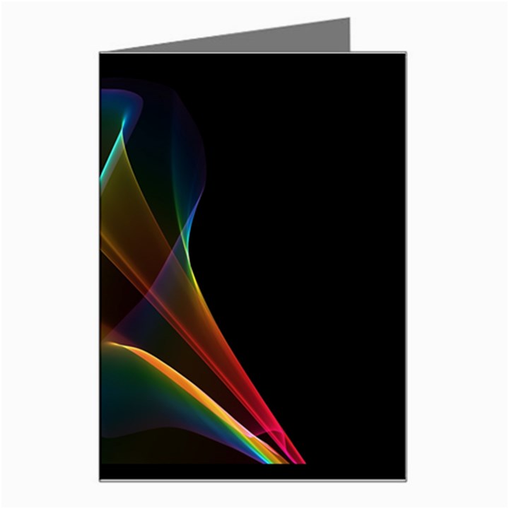 Abstract Rainbow Lily, Colorful Mystical Flower  Greeting Card