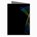 Abstract Rainbow Lily, Colorful Mystical Flower  Greeting Card Right