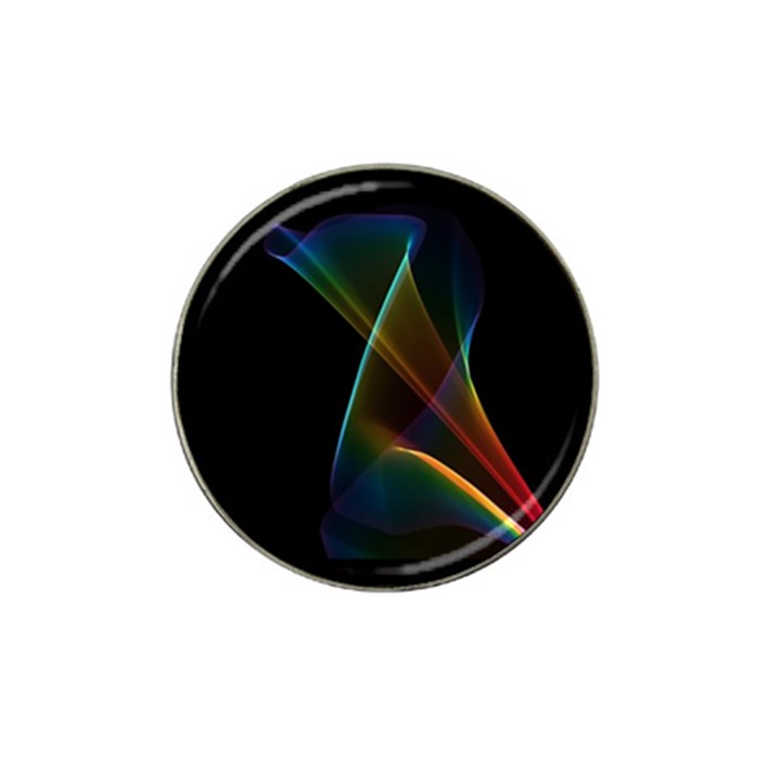 Abstract Rainbow Lily, Colorful Mystical Flower  Golf Ball Marker (for Hat Clip)