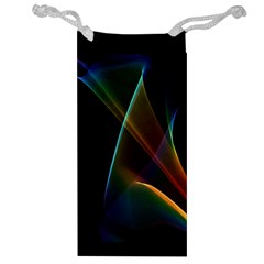 Abstract Rainbow Lily, Colorful Mystical Flower  Jewelry Bag