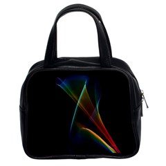 Abstract Rainbow Lily, Colorful Mystical Flower  Classic Handbag (two Sides)