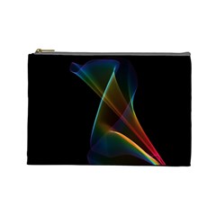 Abstract Rainbow Lily, Colorful Mystical Flower  Cosmetic Bag (large) by DianeClancy